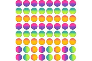 AGOGUE 64 Stück Doppelfarbige Schleifen Gummiball Kinder,flummies Für Kinder Flummi Gross Langlebig Flummis für KinDer Flummiball Gummibälle Kleine Bälle Bouncy Balls Geschenke für Männer Und Mädchen 2.5 cm