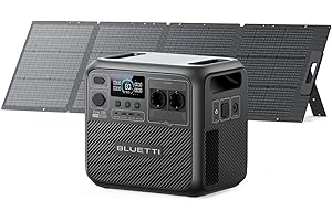 BLUETTI Elite 200 V2 Tragbare Powerstation mit 200W Solarpanel, 2073,6Wh Solar Generator mit 2 2600W AC Ausgängen, 17 Jahre Lebensdauer LiFePO4 Akku für Hausgebrauch, Notfall, Off-grid