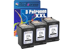 Tito-Express 3X Druckerpatrone für HP 336 XL Black Photosmart 2500 C3180 C3185 C3190 C3194