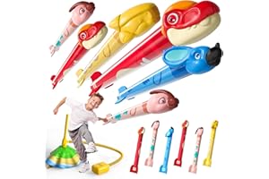 Ci Vetch Rocket Launcher Toys for Kids, 6 Foam Dinosaur Rocket Launcher Outdoor Outside Toys for Kids Toddlers Boys Girls, 2 3 4 5 6 7 Year Old Boy Birthday Gift Ideas, Dinosaur Toys, Boy Toys…