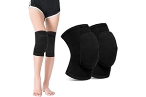 dinghaole 1 Pair Stretchy Dance Knee Pads, Volleyball Knee Pad for Dancers, Soft Breathable for Men Women Kids Knees Protective, for Dance Volleyball Football Yoga Tennis Cycling Jogging