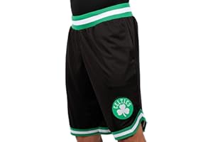 Unk NBA Ultra Game Short de Basket pour Homme GSM3547F avec Logo de l'équipe de la NBA tissé en polymaille, Noir, Taille S