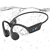 Y&uuml;zme kulaklıkları-kemik iletimli kulaklık, IP68 su ge&ccedil;irmez dahili MP3 &ccedil;alar 32G bellek, kablosuz a&ccedil;ık kulaklık, Bluetooth 5