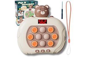 Nannodino | Pop It Electrónico | Quick Push | Juguetes Pop It | 6 Modos De Juego Y 999 Niveles | Para Niños Y Adultos | Fidget Puzzle Anti Estrés | Burbujas Multijugador | Regalo educativo niñas niños