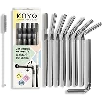 Bunte Edelstahl-Trinkhalme Set – 21,6 Cm, Mit Bürste & Silikonspitzen, Für Stanley-Becher