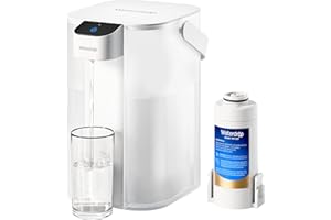 ‎WATERDROP Waterdrop Sofortiger Elektrischer Wasserfilter Kanne, 3.5L 3 Monate Wasserfilter Outdoor Trinkwasser System, Reduziert Chlor, Blei, Quecksilber, PFAS, PFOA/PFOS, Weiß (Reduziert TDS Nicht)