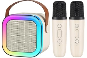 GENERIC Kids Karaoke Machine with Bluetooth Speaker, 2 Wireless Mics, Portable Set for Kids & Adults, Birthday Gift for Girls 4-12, Family Party, Pink