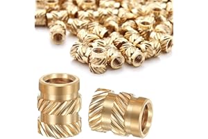 FENGYING 50 Pièces M3 insert fileté, Insert Fileté Filetage Femelle, Écrous Moletés en Laiton,Écrous filetés en laiton moleté pour impression 3D