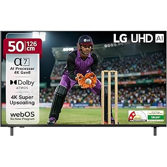LG 126 cm (50 inches) UA82 AI Series 4K Ultra HD (3840 x 2160) Smart webOS LED TV 50UA82006LA