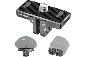 REYGEAK Supporto a sgancio rapido per Insta360 X4, adattatore per telecamera con testa in alluminio con vite da 1/4", interfaccia magnetica a doppia griffa, adattatore di conversione della telecamera