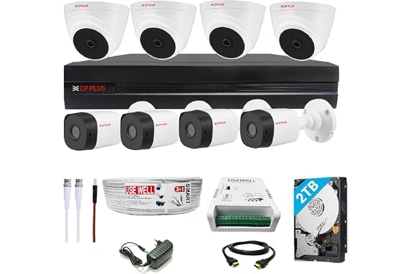 CP PLUS HD 8 DVR 2.4 MP 4 4 + 2 TB HDD + (3+1) + 8 CH + BNC DC