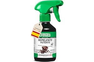 RepellShield® Anti Hormigas en Spray - Uso Interior y Exterior - 250ml - Ideal para Casa, Cocina, Jardín - No Mancha - Fácil Aplicación - Alternativa Natural al Veneno Hormigas con Aceite de Citronela