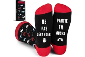 NALKEEZ Chaussettes Humour homme,Cadeau Original anniversaire homme,Chaussettes rigolotes,Gaming,Foot,Drole,Rigolo,Personnalisé,Idée Cadeau Ado Garçon,Papa,Coffret Cadeau Homme,Gamer,Jeux vidéo