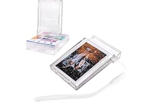 HIYQIN -2 Pacchi 2x3 Scatola Portafoto, Custodia per Foto Compatibile con Polaroid Instax 2x3 - Fujifilm Instax Mini 12 11 9 8 7 99 40 90 EVO Fotocamera Istantanea - Scintillio