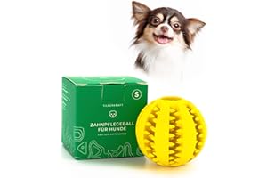 Silberkraft Hundeball mit Noppen zur Zahnpflege - Ø 5 cm - Hundespielzeug aus robustem Naturkautschuk - für kleine Hunde - Kauspielzeug für Leckerli