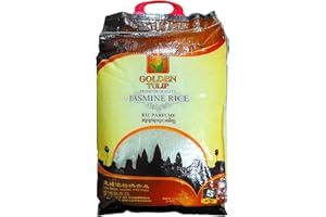Riz Cambodge parfumé au Jasmin 2022 de qualité premium - Marque Golden Tulip - Cambodge (Sac de 5KG, 10KG ou 18KG) (10KG)