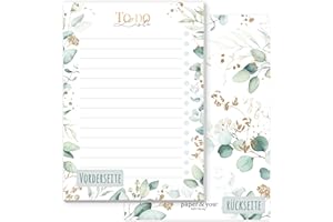 HÄFFT paper&you® A6 TO-DO bloc notes [feuille d'or] avec 50 pièces à déchirer - agenda journalier, organiseur - durable & respectueux au climat