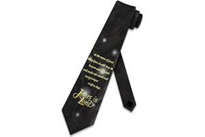 Steven Harris Bible Ties Mens Philippians Verse Necktie Religious Tie for Men Jesus is Lord Christian Neckties, Black, One size