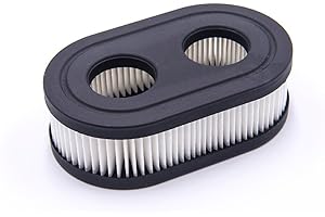 vhbw Filtre à air en papier de rechange noir, blanc pour tondeuse à gazon Briggs & Stratton 09P702-0128-F1, 550E, 550EX, 575EX, 9 Motor