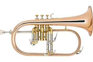 Lechgold FH-60G Flügelhorn - aus Phosphorbronze - Stimmung: Bb - Schallbecher-Ø: 152 mm - inkl. Leichtkoffer, Klier-Mundstück und Pflege-Zubehör - lackiert