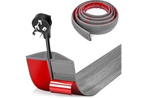 BOUFEIDA 2M x5cm Protezioni per Cavi a Pavimento, Autoadesivo Copricavi per Pavimento Passacavo a Pavimento Perfetti per Tutti i Cavi di Alimentazione a Casa, Ufficio, Scuola, Magazzino