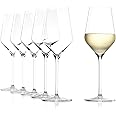 Stölzle Lausitz White Wine Glasses Quatrophil 404 ml, set of 6, on par with mouth blown, premium quality, dishwasher proof