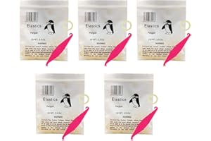 HRASY Lot de 500 élastiques orthodontiques de 1,6 cm, taille moyenne de 99,2 g, 5 placeurs élastiques pour appareils dentaires