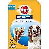 Pedigree Dentastix Snack per la Igiene Orale, Cane Medio 10-25 kg Confezione Scorta, 56 Bastoncini - 8 x 180 gr