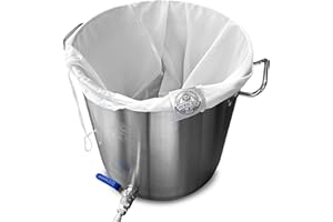BREWING MATE Set of 2 Large Reusable Fine Mesh Strainer Bag for Home Brewing, All Grain Brewing (BIAB) or Wine Making, 26" x 22" - Brew Bag, Nut Milk Bag, Juice Strainer, Pain Strainer