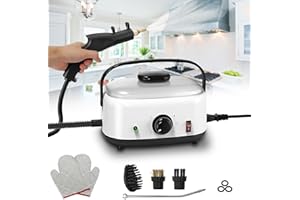 LIEBERWELL 2500W High Pressure Steam Cleaner, Handheld Steam Cleaners with 3 Brush Heads & 1500ml Water Tank, Portable Multi-Purpose Steam Cleaning Machine for Kitchen, Bathroom, Furniture, Home Use