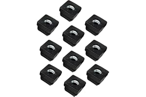 Design61 10 x gängproppar fyrkantsrörpropp 30 x 30 mm 2,0 mm med M10 inre gänga