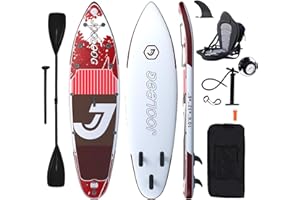 JOOLOOG SUP Board Aufblasbare Stand Up Paddle Board 300kg 6 Zoll Dick with Paddling Board Zubehör für Erwachsene und Jugendliche 10'2/10'5" Length