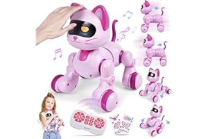 Joellfuner Ferngesteuerte Roboter-Katze, programmierbarer Roboter für Kinder, Intelligentes Roboterspielzeug, interaktives Pet, kreative Geschenke für Jungen und Mädchen, 3-12 Jahre