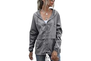 SotRong Lekka pakowalna wodoodporna kurtka damska wiatrówka outdoorowa jazda na rowerze kurtka z zamkiem błyskawicznym z kapturem szybkoschnący wodoodporny płaszcz przeciwdeszczowy