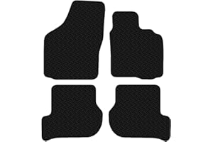 Carsio Black Floor Rubber Tailored Car Mats 3mm 4pc Set TO FIT - Volkswagen Golf MK6 2008-2016