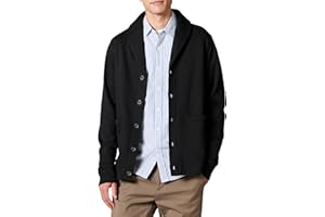 Amazon Essentials Cardigan a Maniche Lunghe in Felpa con Collo Sciallato Uomo