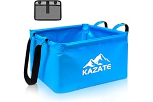 KAZATE Faltschüssel Camping 15L Spülschüssel Faltbar Outdoor, Waschschüssel Faltbar Spülbecken Camping (Blau)