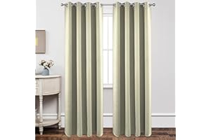 Joydeco Tende Oscuranti per Interni 2 Pezzi L 140 x A 245, Tende Termiche con Occhielli Beige Chiaro per Soggiorno Moderne, Cameretta Bambini, Camera