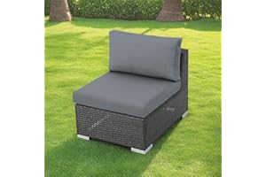 DOTBUY-SHOP Funda Asiento Sofá Exterior, Fundas de Cojín para Asiento de Sofá 1/2/3 Plazas Cubre Cojines Elástica Ajustable Antideslizante para Jardin Terraza Patio (Gris,S 50-65cm)