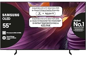 Samsung Smart TV 55'' QE55S85FAEXZT OLED 4K, NQ4 AI Gen2 Processor, 4K AI Upscaling, Glare Free, Dolby Atmos & OTS Lite, Contour Design, 2025