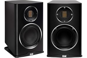 Elac Carina BS243.4 - Altavoces para estanterías, Color Negro Satinado