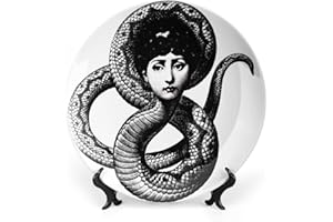 SKYRUG Lina Cavalieri - Piatto decorativo Fornase per il trucco del viso, decorazione da appendere alla parete, con staffa e speciale gancio a molla, stile - 85,9 cm