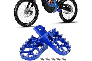 BIUGERCN Motorcycle Footpegs Wider Foot Pegs CNC for Surron Sur Ron LBX Talaria Sting MX3/R MX4 Talaria X3 XXX E-Ride Pro SS/S Electric Dirt Bike Blue