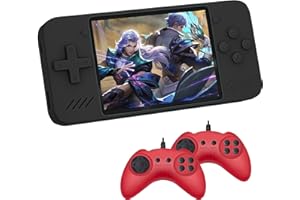 FSJUN Retro Handheld Game Console Gifts for Kids and Adults, Built in 600 Classic FC Video Games, 3.5-Inch 5000mAh Rechargeable Portable Mini Game Player with 2 Gamepads, Support TV Out & Two Players（Black）