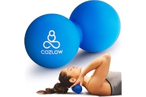 Peanut Massage Ball - Cobalt Blue | Cozlow double lacrosse silicone ball for pain relief and myofascial release