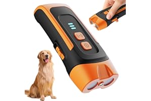 QEWEUUIE 2026 Upgrade Anti Barking Device for Dogs,50FT Dog barking device with LED Flashlight,2 Modes Rechargeable anti dog barking device,Stop Barking Small Medium Large Dog Device Indoor
