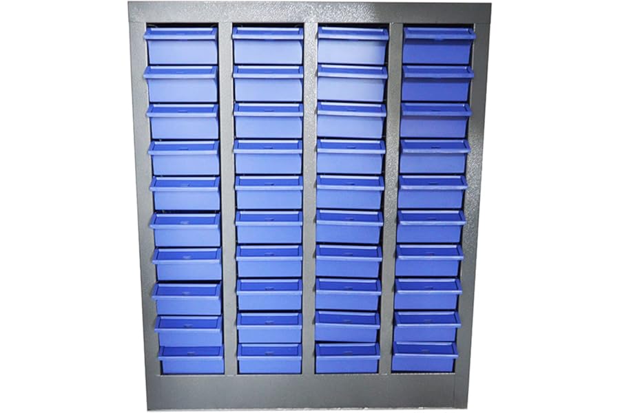 PreAsion Steel Parts Cabinet with 40 Drawer ABS Material Storage Cabinet for Bolt Nut and Different Parts