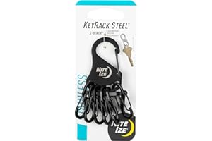 Nite IZE KeyRack Steel Llavero Multiherramienta, Hombres, Negro, M