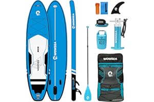 WOWSEA Trophy T1 Tavola da Paddle Gonfiabile, Durevole e Stabile Paddle Board, Esplorazione e Caccia SUP Gonfiabile Adulti con Kit Accessori,