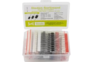 Seki Diods, sortiment 240 stycken, 14 värden, likriktardiod, skottky, växeldiod; 1N4001 1N4004 1N4007 1N5404 1N5406 1N5408 RL